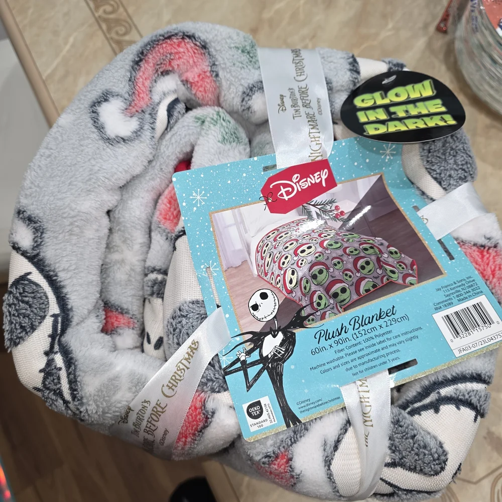 Disney Plush The Nightmare Before Christmas Holiday Blanket